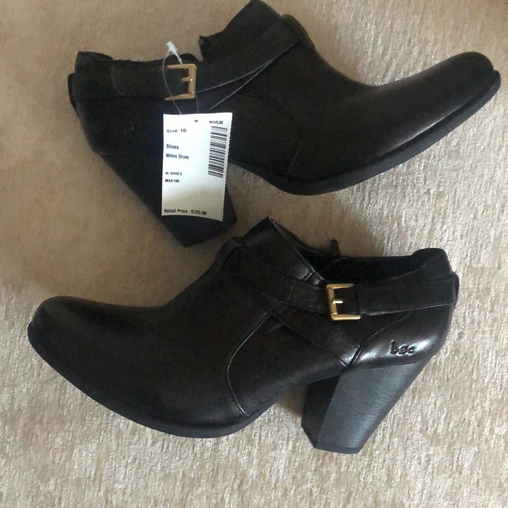 b.o.c. Born Concept Black Leather Booties